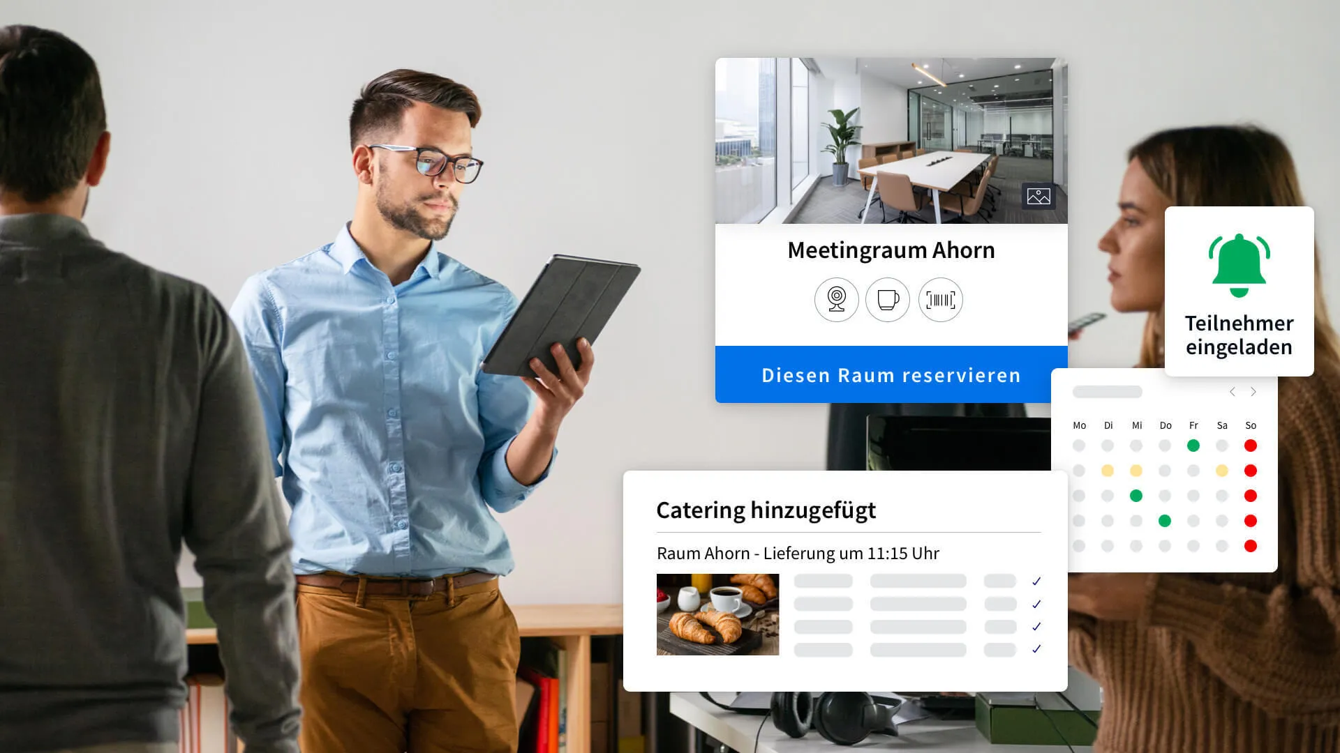 3V ROOMS Hospitality: Meeting mit Catering-Service und Gästeempfang