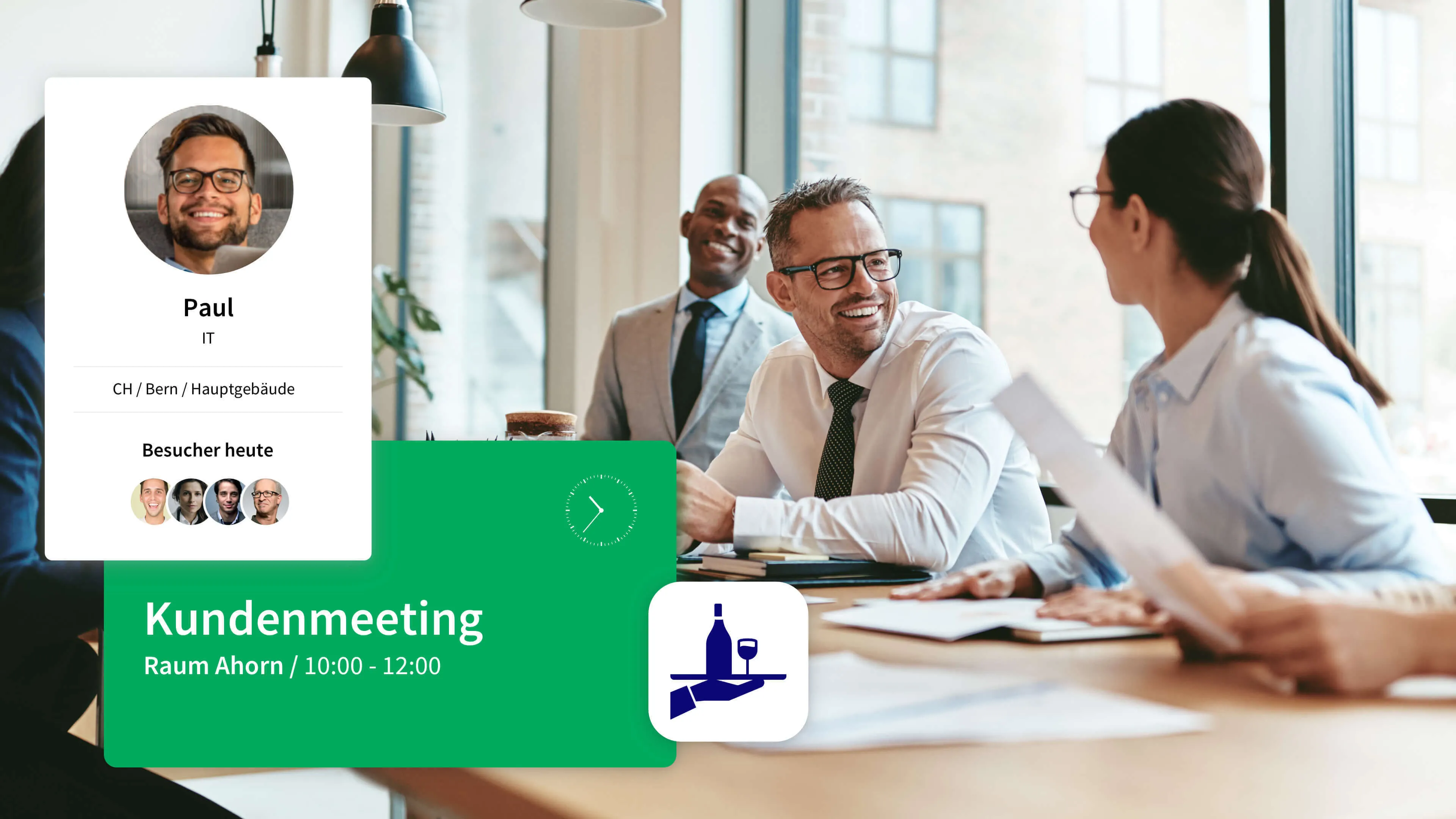 Besuchermanagement mit digitaler Anmeldung und Wegweisung